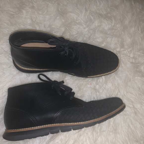 cole haan black chukka boots